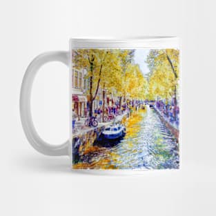 Amsterdam Canal watercolor Mug